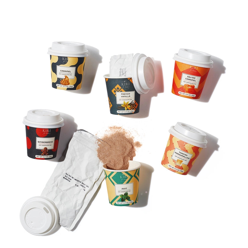 GOURMET GIFT OF MINI CUP HOT CHOCOLATES SET OF 6