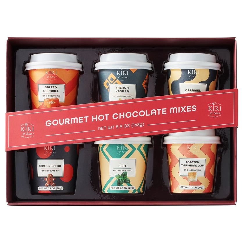GOURMET GIFT OF MINI CUP HOT CHOCOLATES SET OF 6