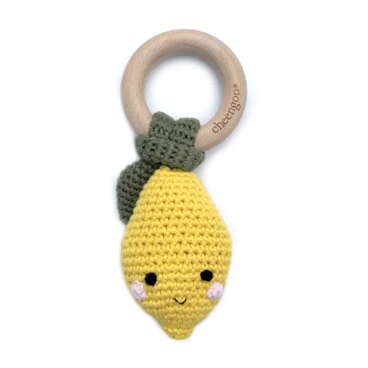 CROCHETED LEMON TEETHING RATTLE