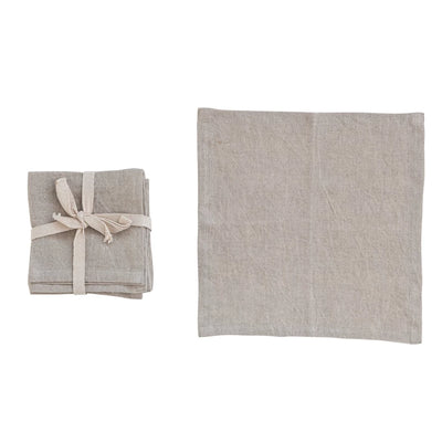 LINEN COCKTAIL NAPKIN SET