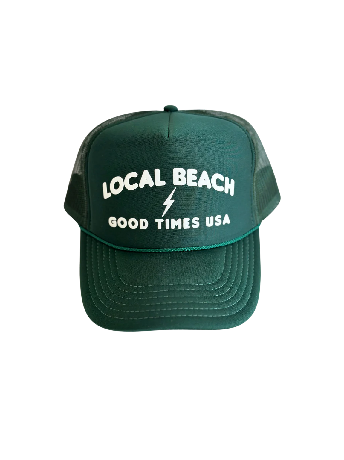 GREEN GOOD TIME PATCH TRUCKER HAT