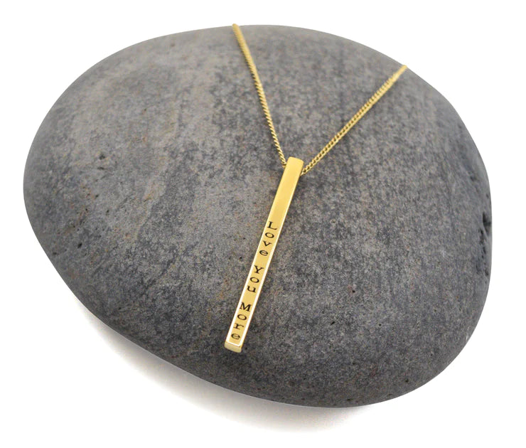 LOVE YOU MORE PIN DROP NECKLACE