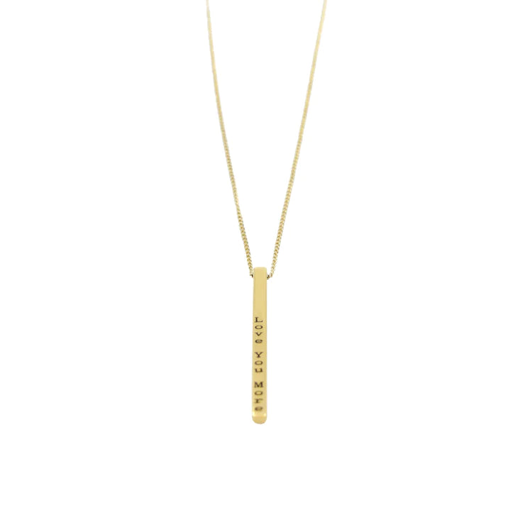 LOVE YOU MORE PIN DROP NECKLACE
