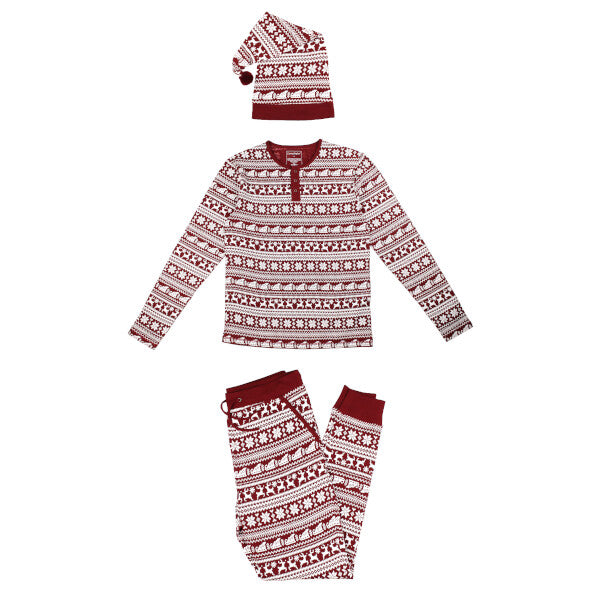 ORGANIC SANTA'S SLEIGH MEN'S PJ & CAP SET