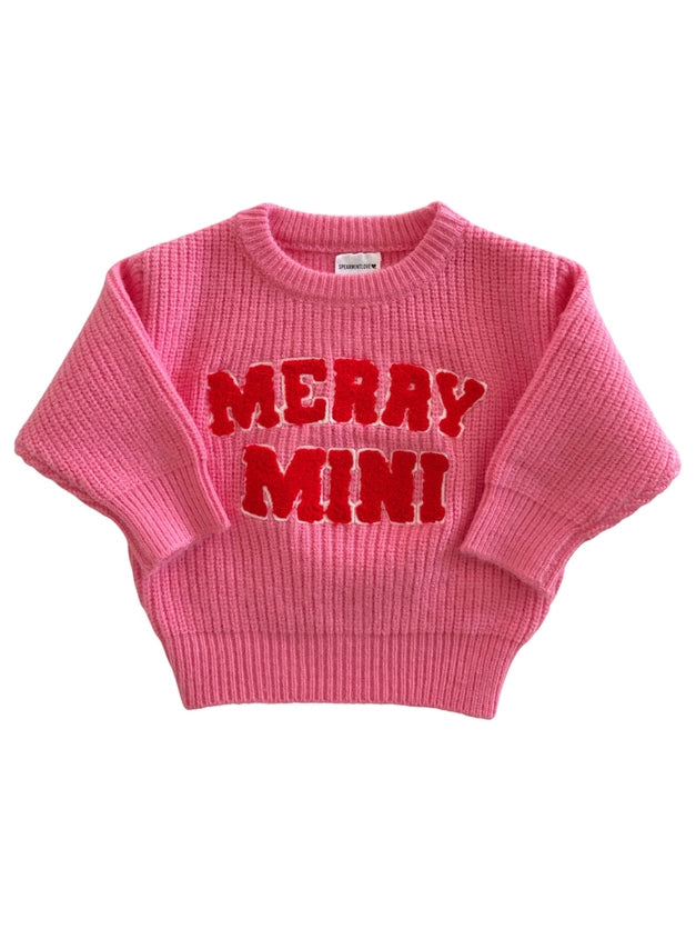 PINK MERRY MINI KNIT SWEATER