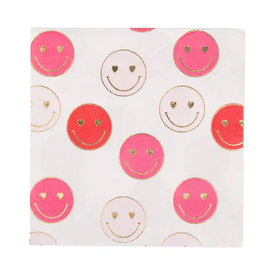 FOIL SMILEY COCKTAIL NAPKIN