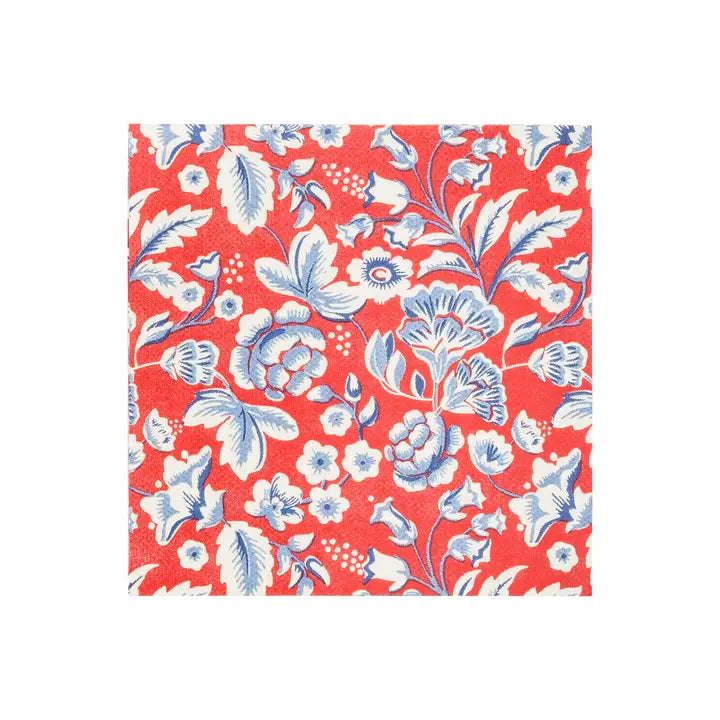 HAMPTONS FLORAL PAPER COCKTAIL NAPKIN