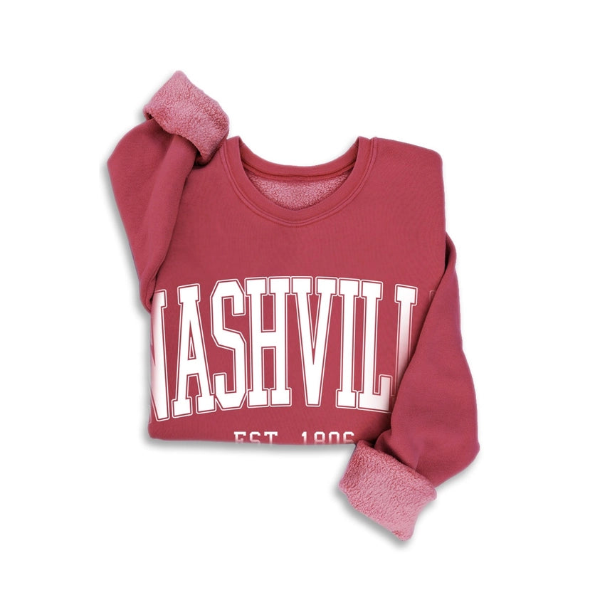 RED NASHVILLE MINERAL SWEATSHIRT