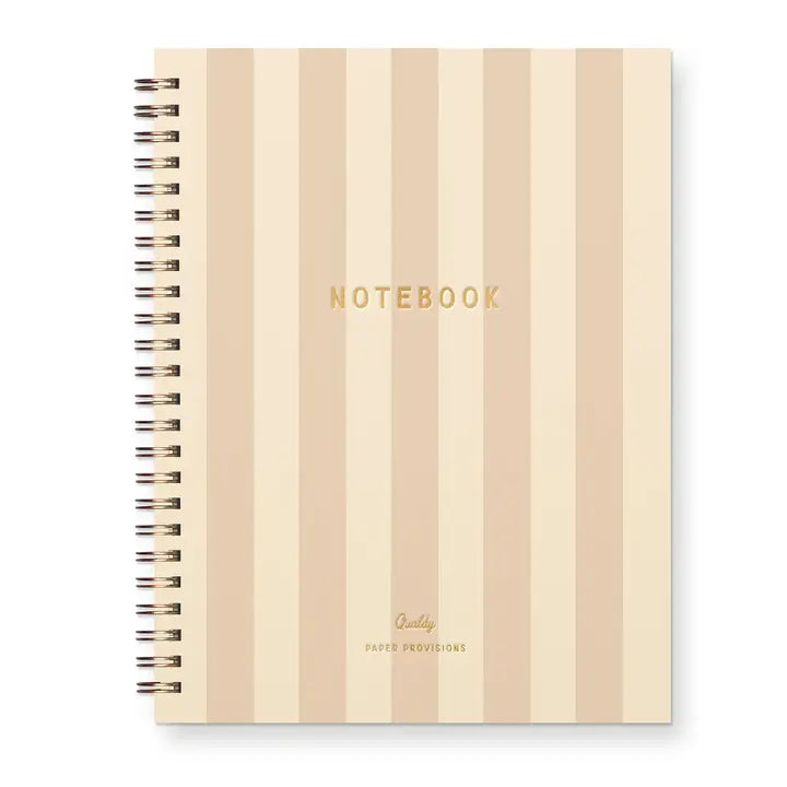 TAN STRIPED JOURNAL NOTEBOOK