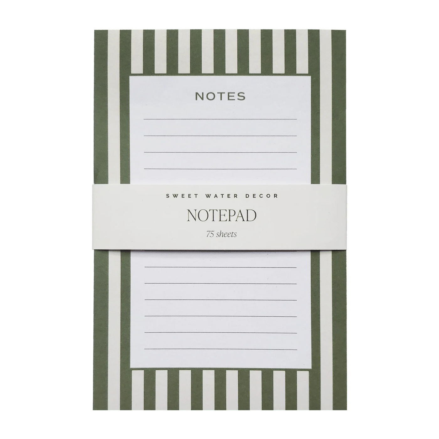 STRIPED GREEN NOTEPAD