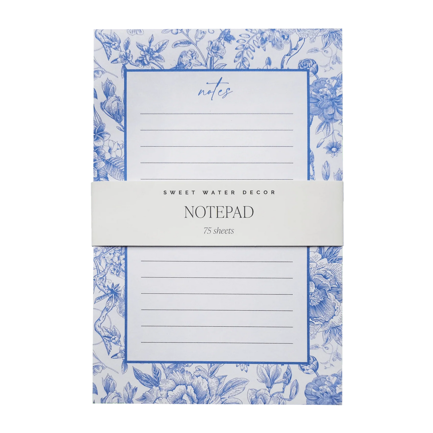 STRIPED BLUE NOTEPAD