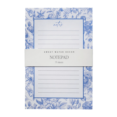 STRIPED BLUE NOTEPAD