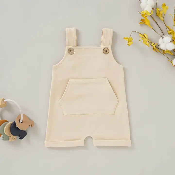 OATMEAL FRENCH TERRY OVERALLS