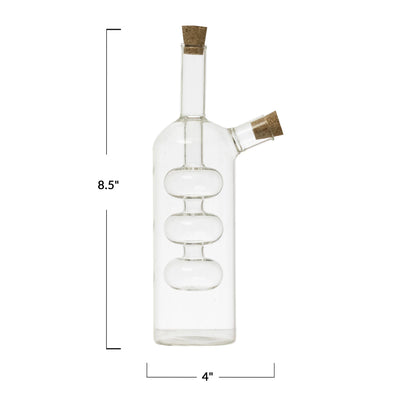 GLASS OIL AND VINEGAR CRUET