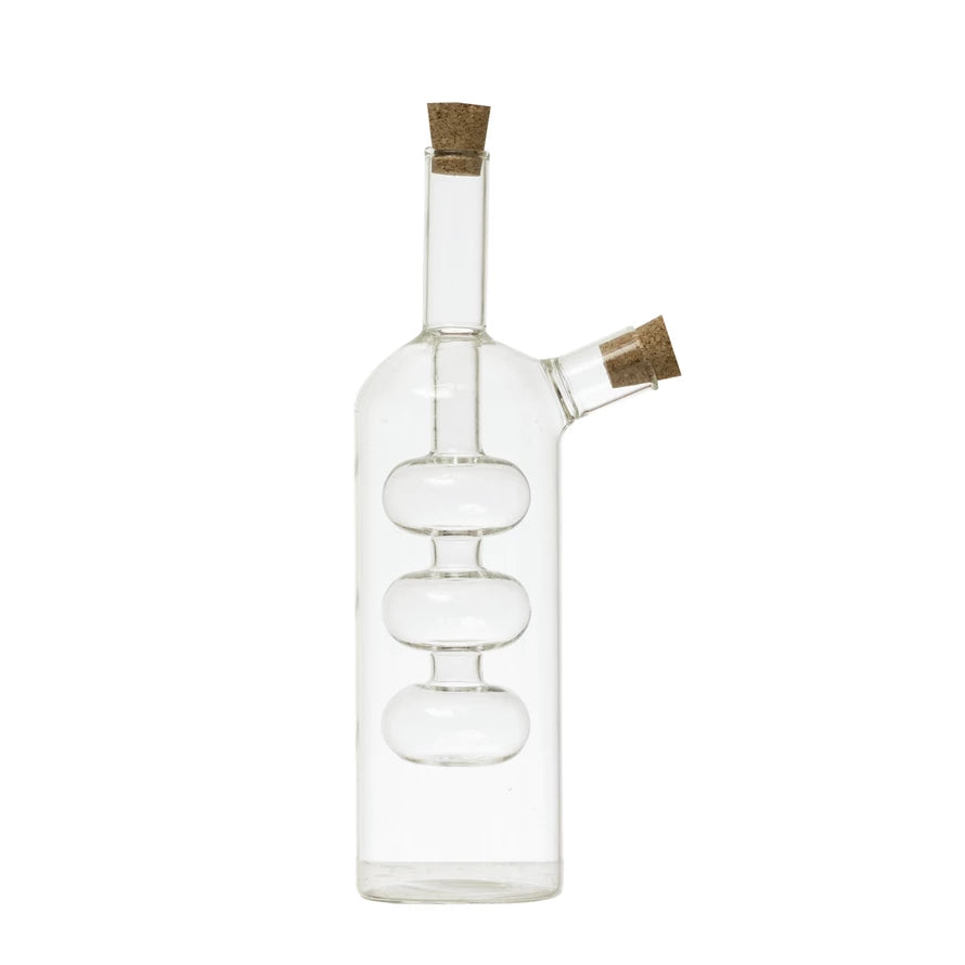 GLASS OIL AND VINEGAR CRUET