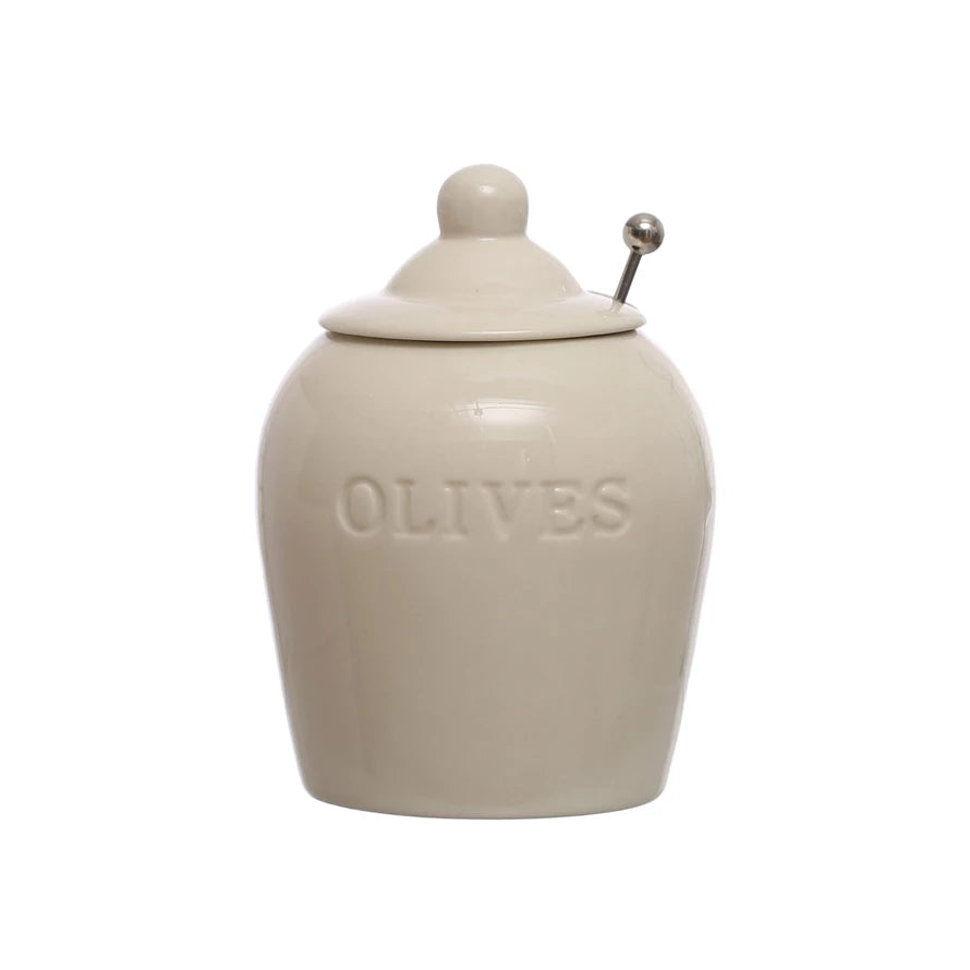 OLIVE STONEWARE JAR SET