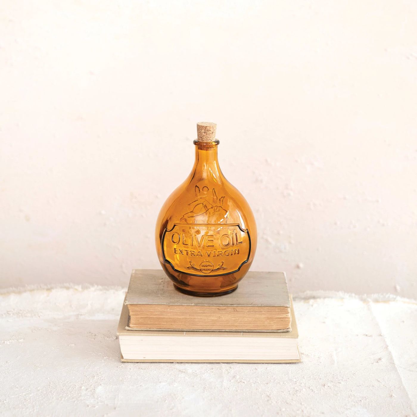 EMBOSSED RECYCLED GLASS BOTTLE