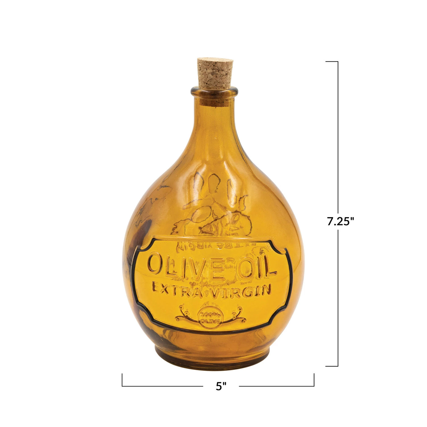 EMBOSSED RECYCLED GLASS BOTTLE