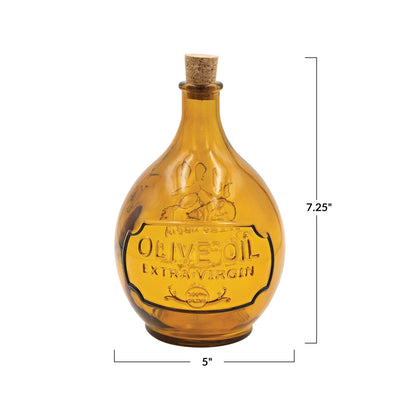 EMBOSSED RECYCLED GLASS BOTTLE