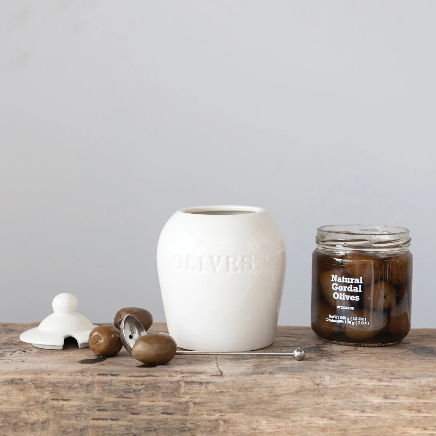 OLIVE STONEWARE JAR SET