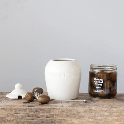 OLIVE STONEWARE JAR SET
