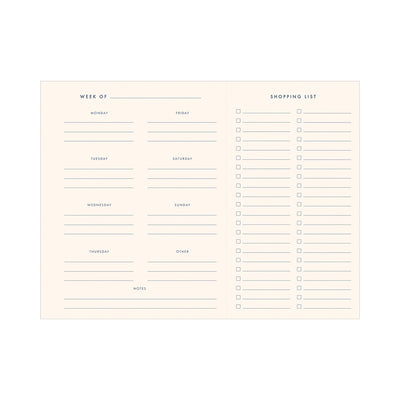 BLACK WEEKLY MEAL PLANNER