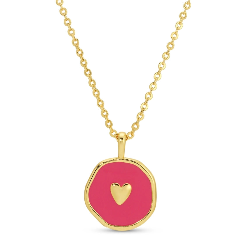 PINK TINY HEART NECKLACE
