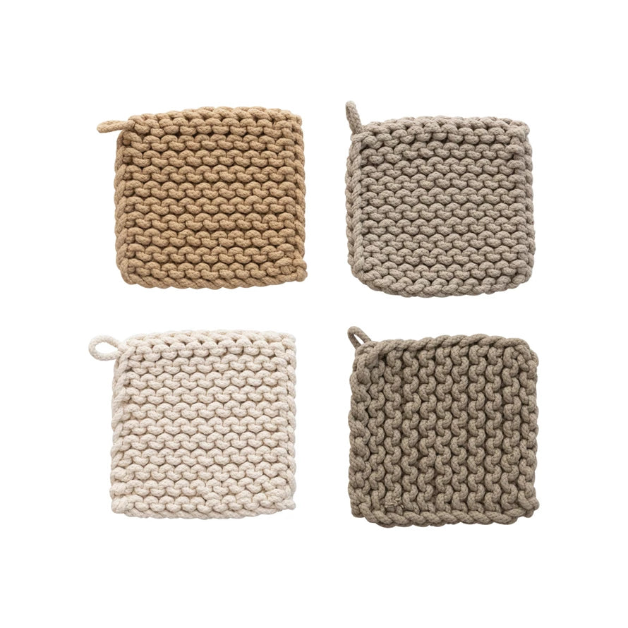 COTTON CROCHETED POT HOLDER