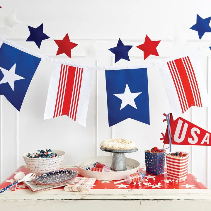 PUFFY STAR FELT BANNER