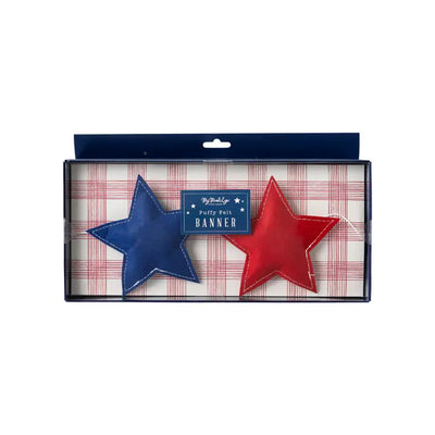 PUFFY STAR FELT BANNER