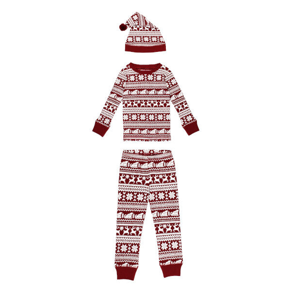 ORGANIC SANTA'S SLEIGH PJ & CAP SET