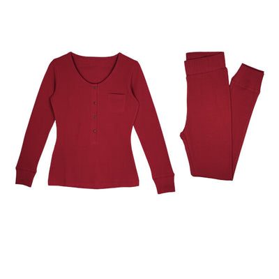 RED WOMEN THERMAL ORGANIC SET