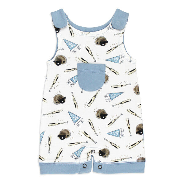ORGANIC LET'S GO BASEBALL POCKET ROMPER