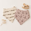 ORGANIC RODEO ROSE BANDANA BIB SET OF 2