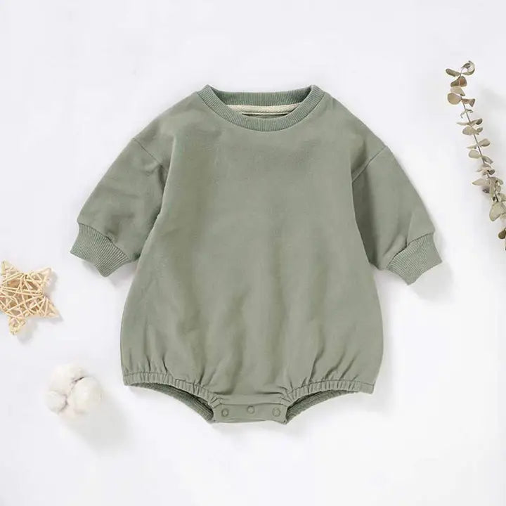 SAGE FRENCH TERRY ROMPER