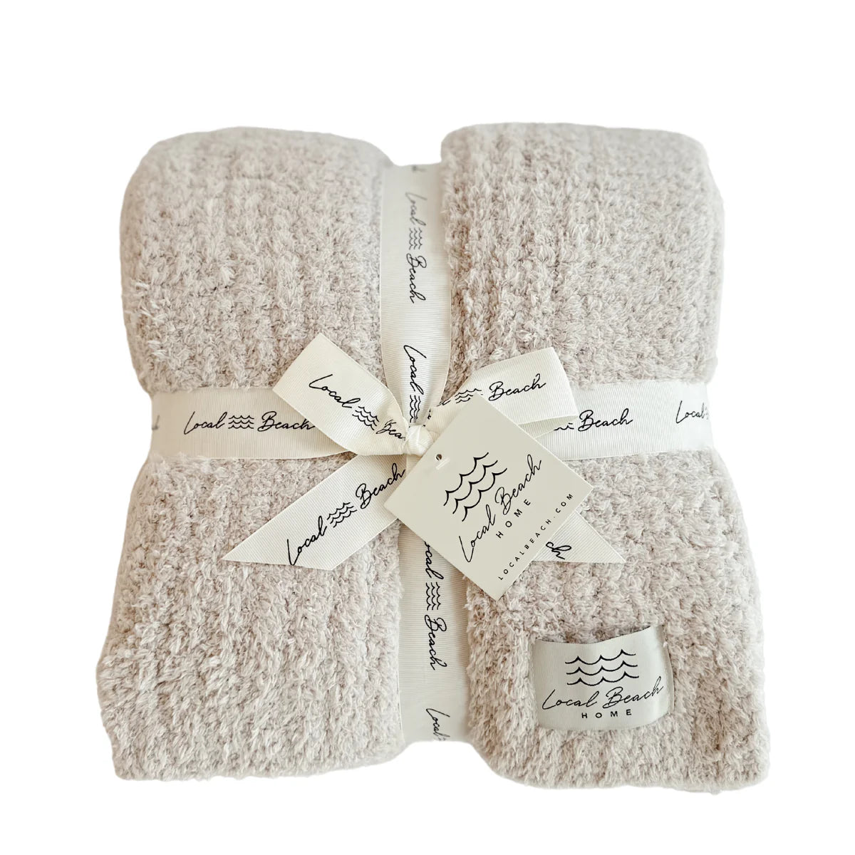 SOLID SAND RIBBED LUXE BLANKET