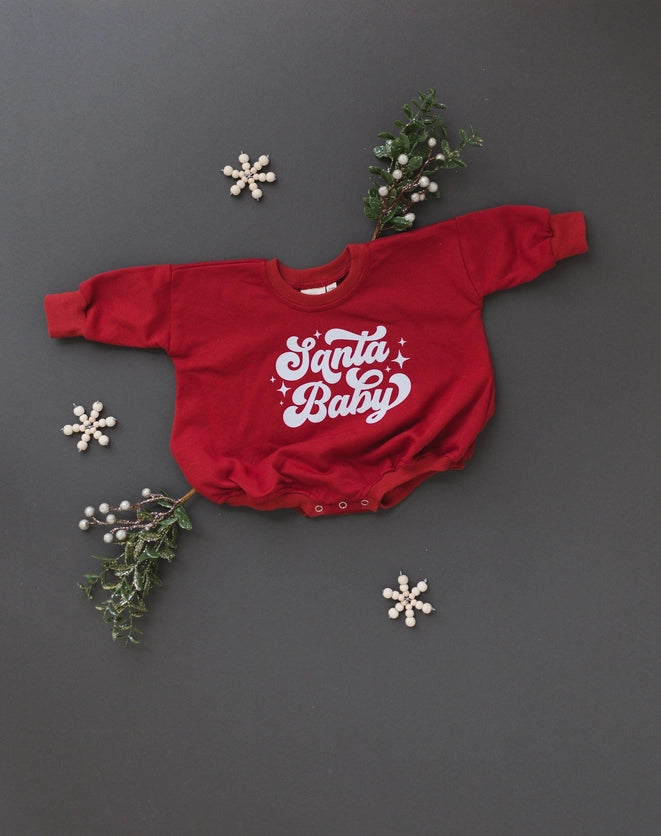 SANTA BABY CHRISTAMS SWEATSHIRT ROMPER