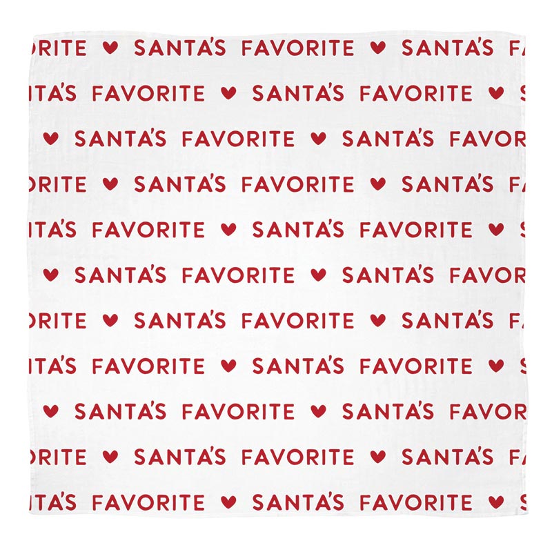 SANTA'S FAVORITE SWADDLE + SANTA RATTLE