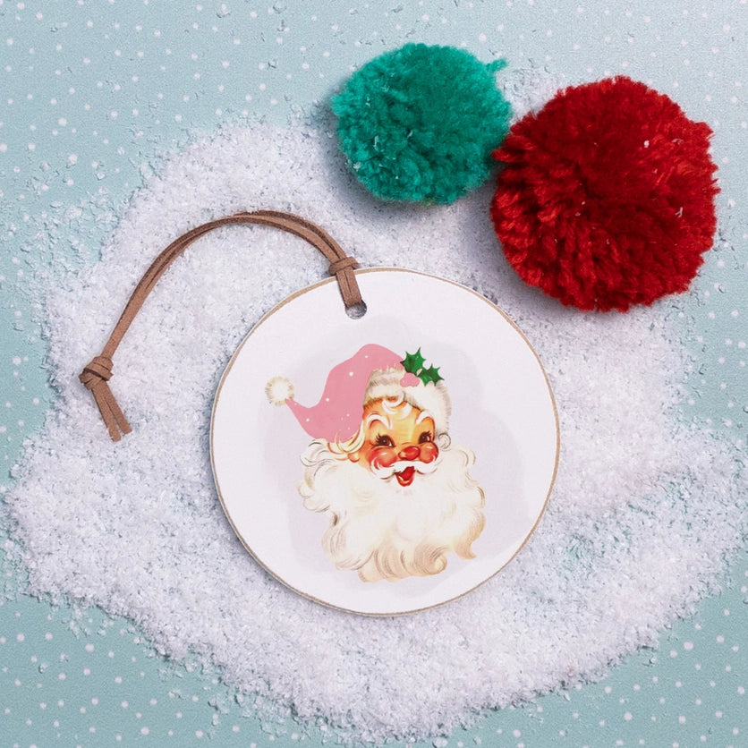 HOLLY JOLLY SANTA ORNAMENT