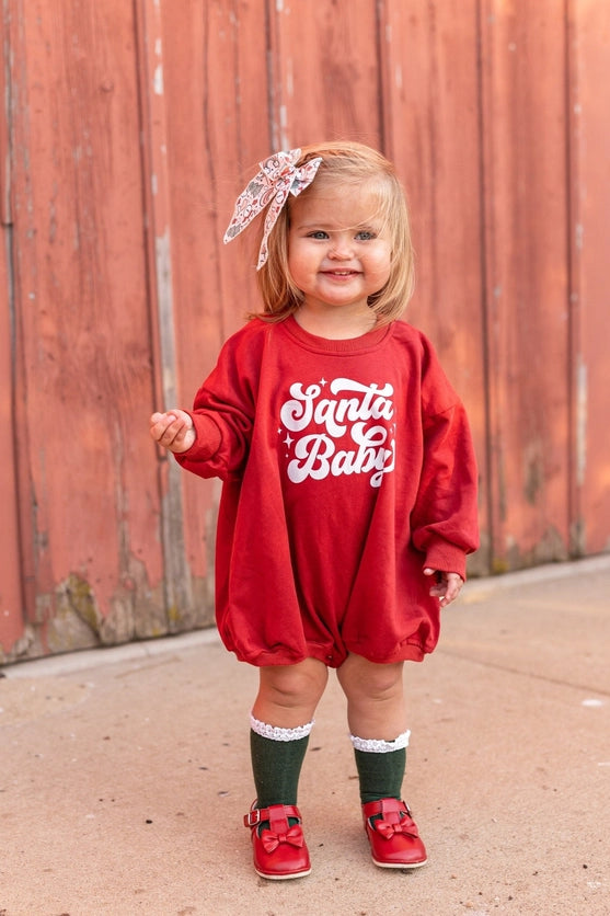 SANTA BABY CHRISTAMS SWEATSHIRT ROMPER