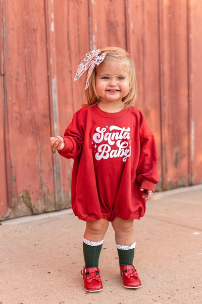 SANTA BABY CHRISTAMS SWEATSHIRT ROMPER