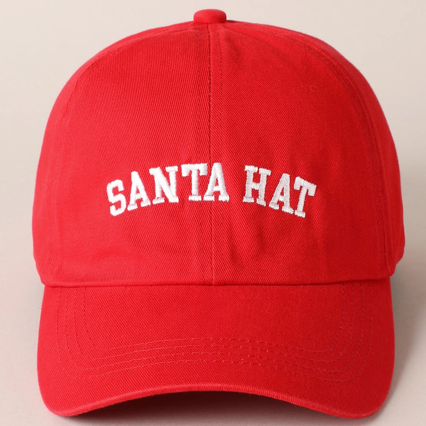 SANTA HAT EMBROIDERY BASEBALL HAT