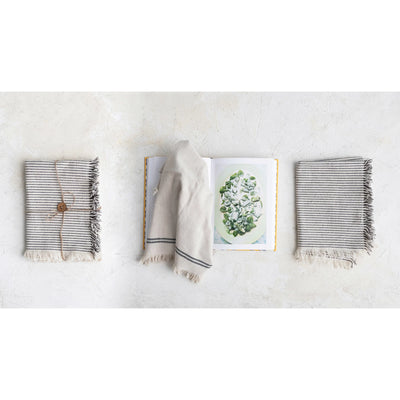 WOVEN COTTON TOWEL SET OF 2