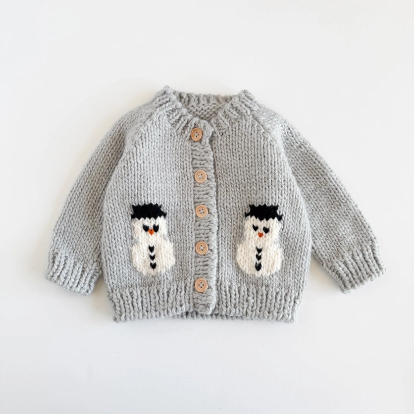 SNOWMAN CARDIGAN WINTER KNIT SWEATER