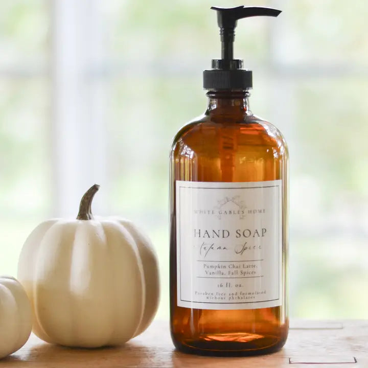 AUTUMN SPICE HAND SOAP IN GLASS JAR