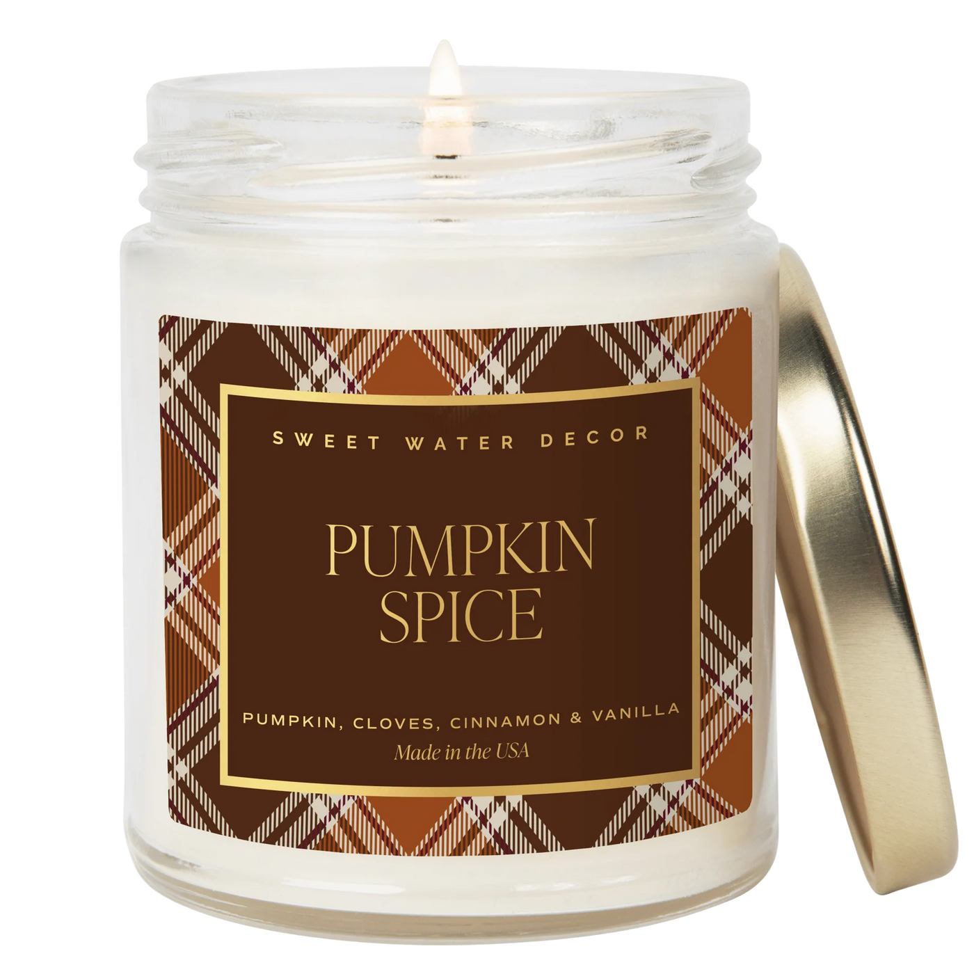 PUMPKIN SPICE PATTERN CANDLE - 9 OZ