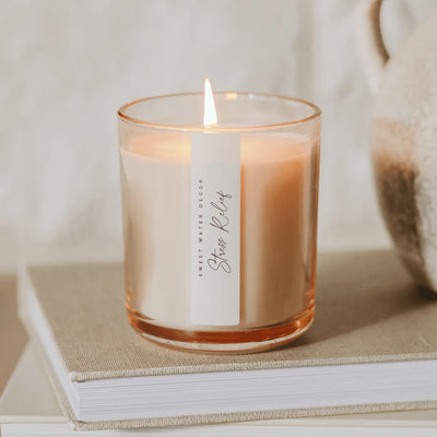 STRESS RELIEF TINTED GLASS - 12 OZ CANDLE