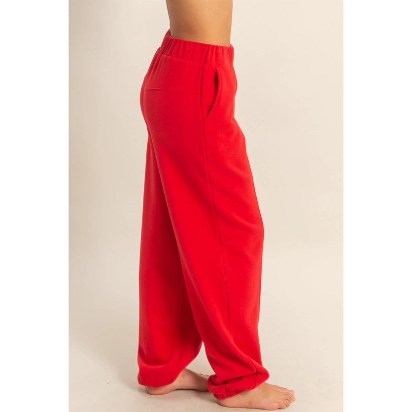 RED JOGGER PANTS