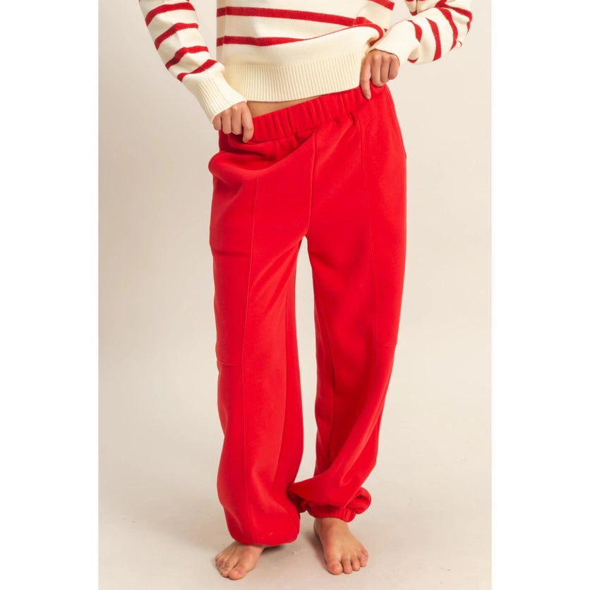 RED JOGGER PANTS