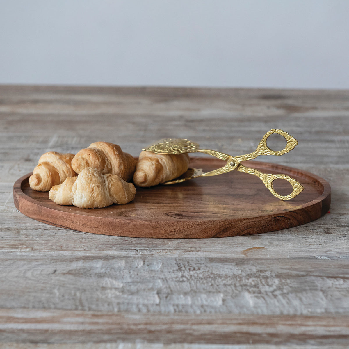 Embossed brass tongs